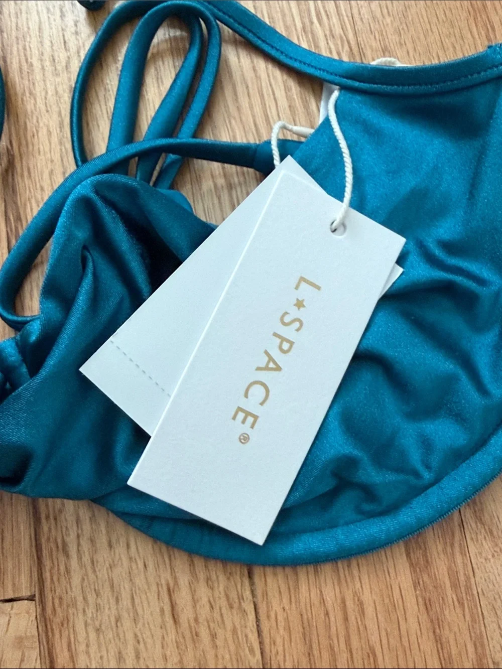 l*space Teal Bikini Underwire Top